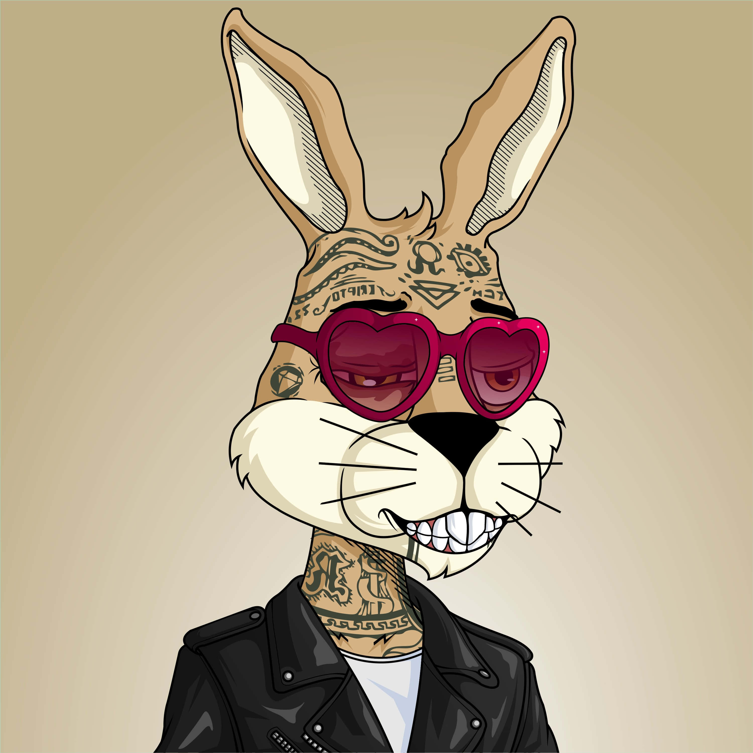 Bugs Bunny Supreme, heart-shaped sunglasses, leather jacket, 2K Desktop Wallpaper