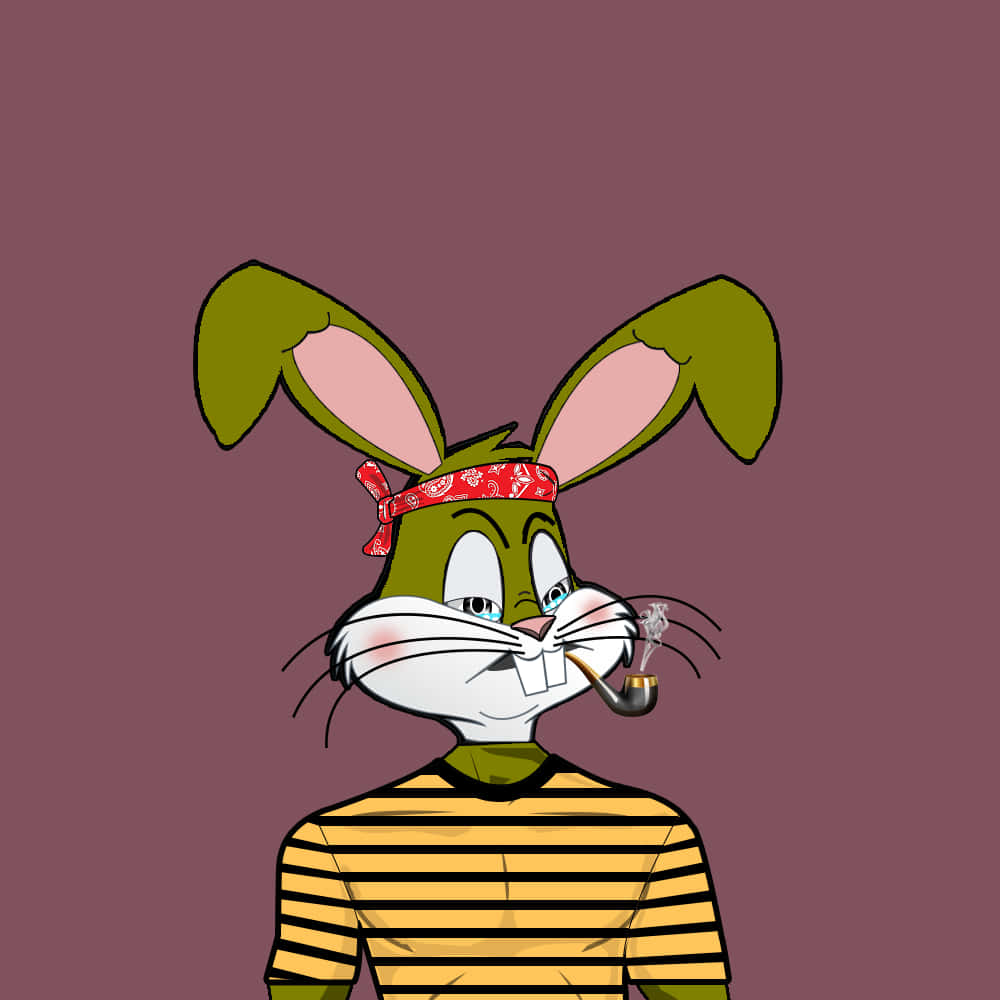 Bugs Bunny Supreme, green ears, red bandana, SD Desktop Wallpaper