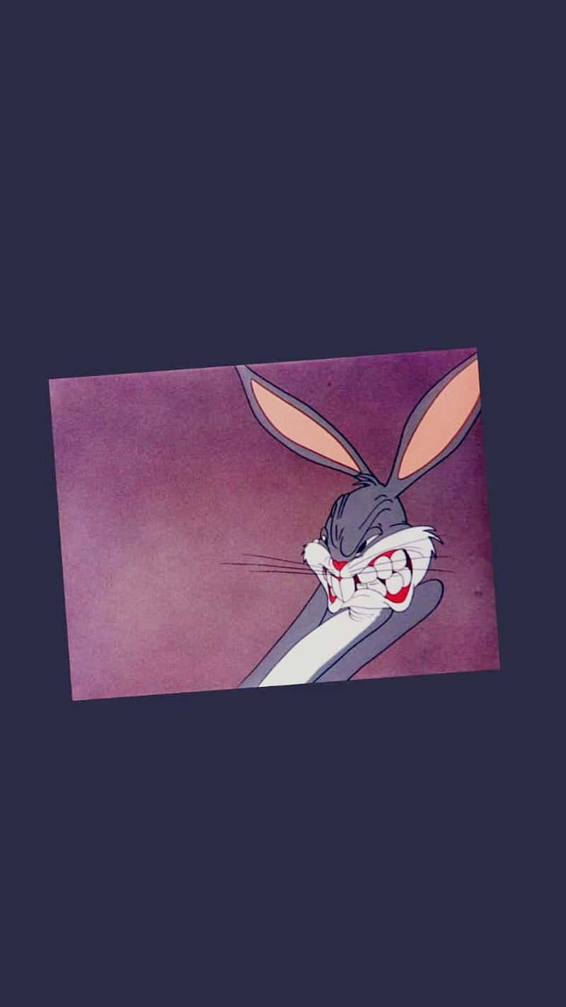 Bugs Bunny Supreme, purple frame, dark background, HD Phone Wallpaper