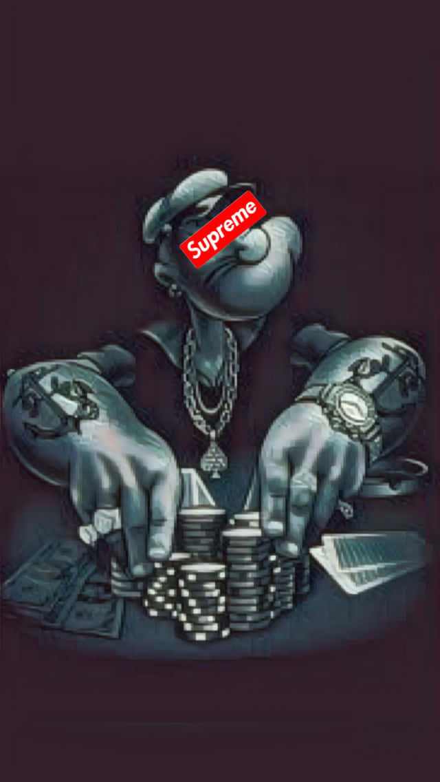 Bugs Bunny Supreme, Supreme logo, poker chips, SD Phone Wallpaper