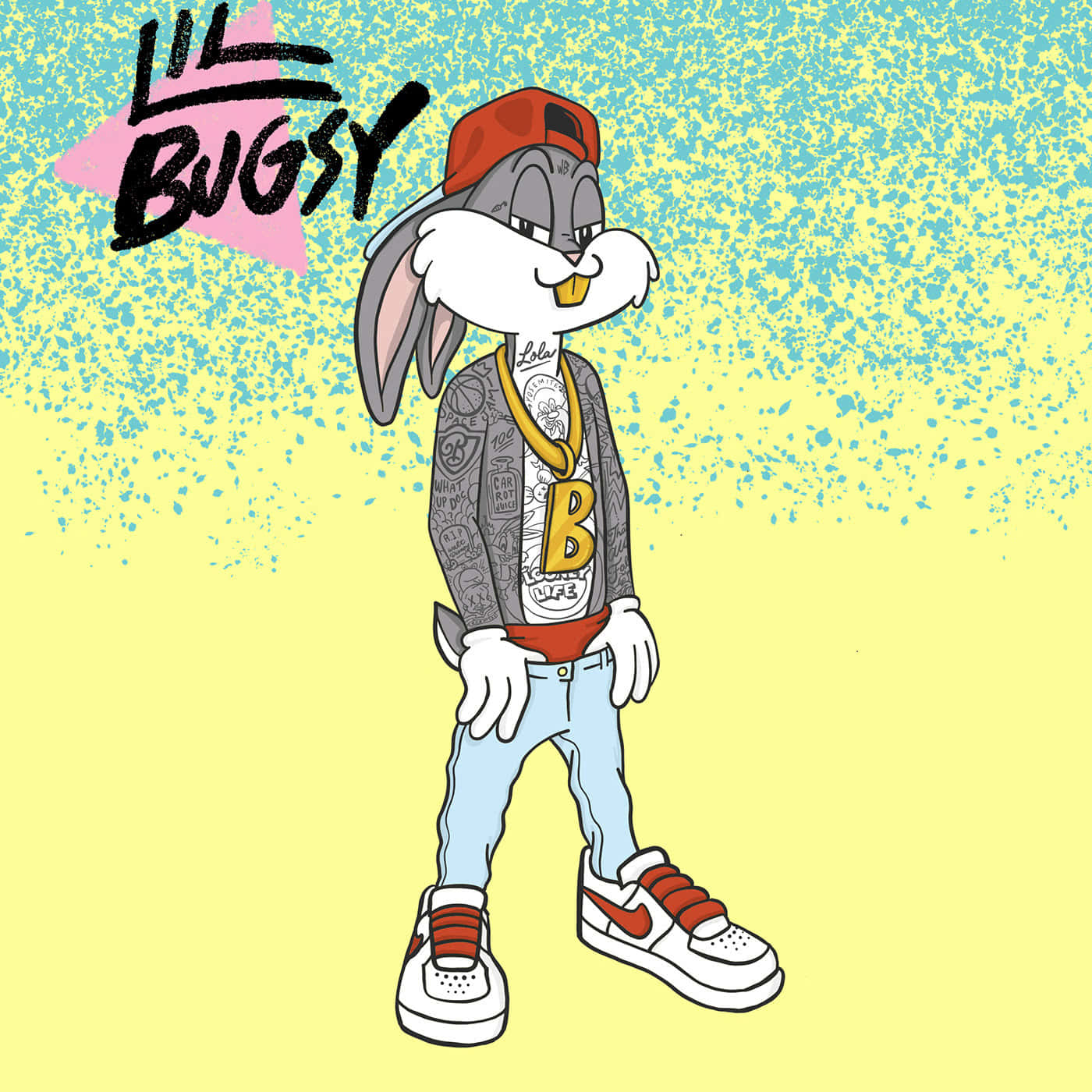 Bugs Bunny, red cap, gold chain, HD Desktop Wallpaper