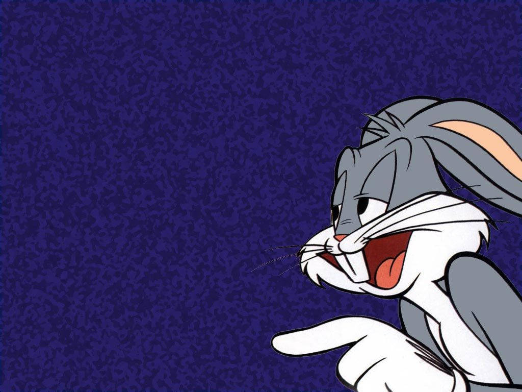 Bugs Bunny, deep blue background, grins mischievously, SD Desktop Wallpaper