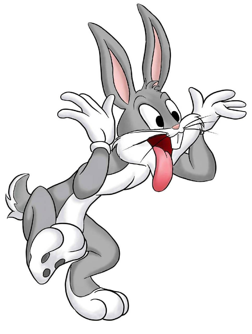 Bugs Bunny, cartoon character, joyfully leaps, HD Phone Wallpaper