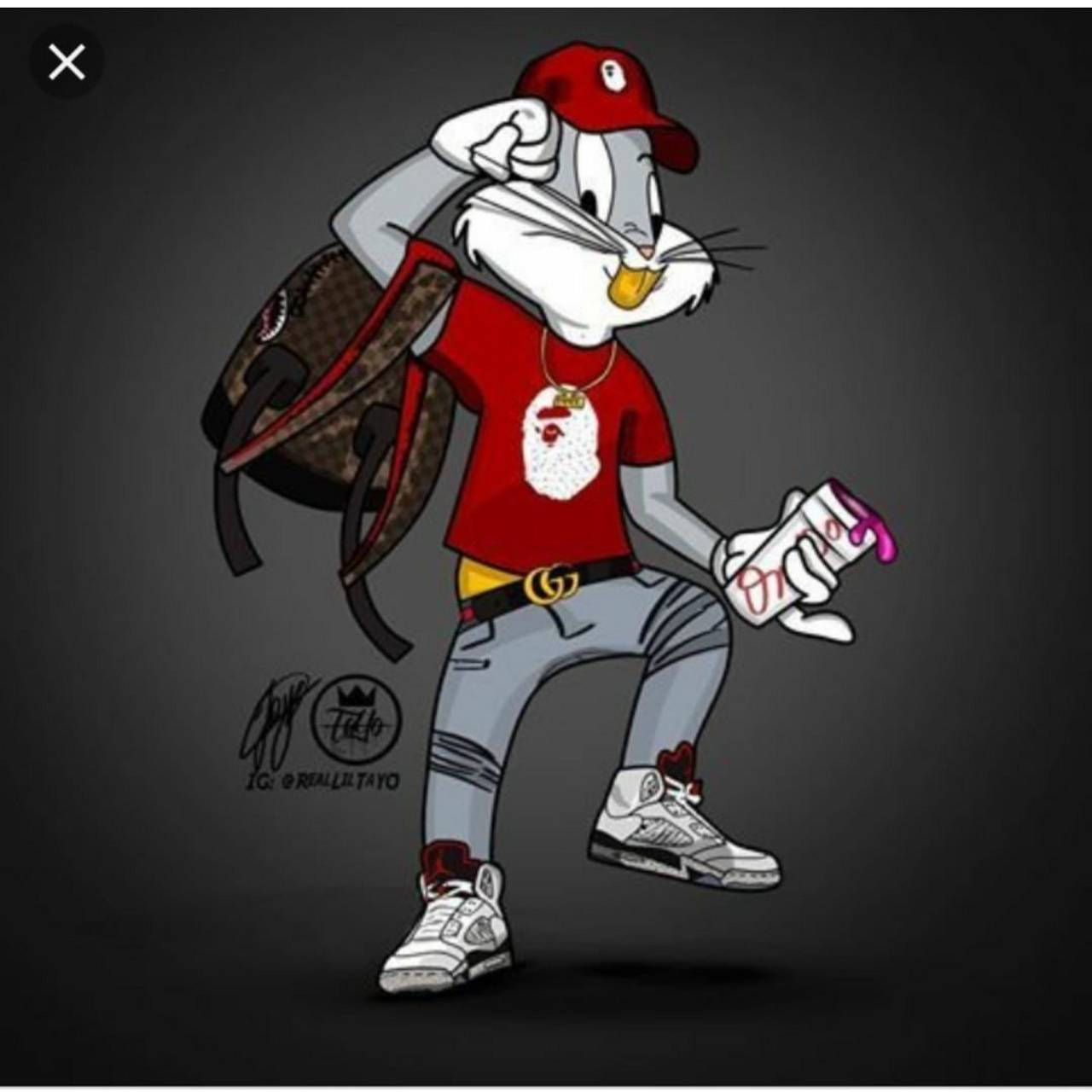 Bugs Bunny, streetwear, backpack, HD Desktop Wallpaper
