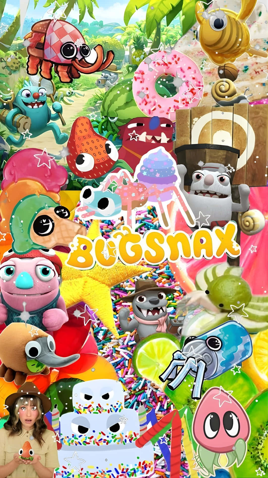 Bugsnax, cartoon monsters, desserts, Full HD Phone Wallpaper