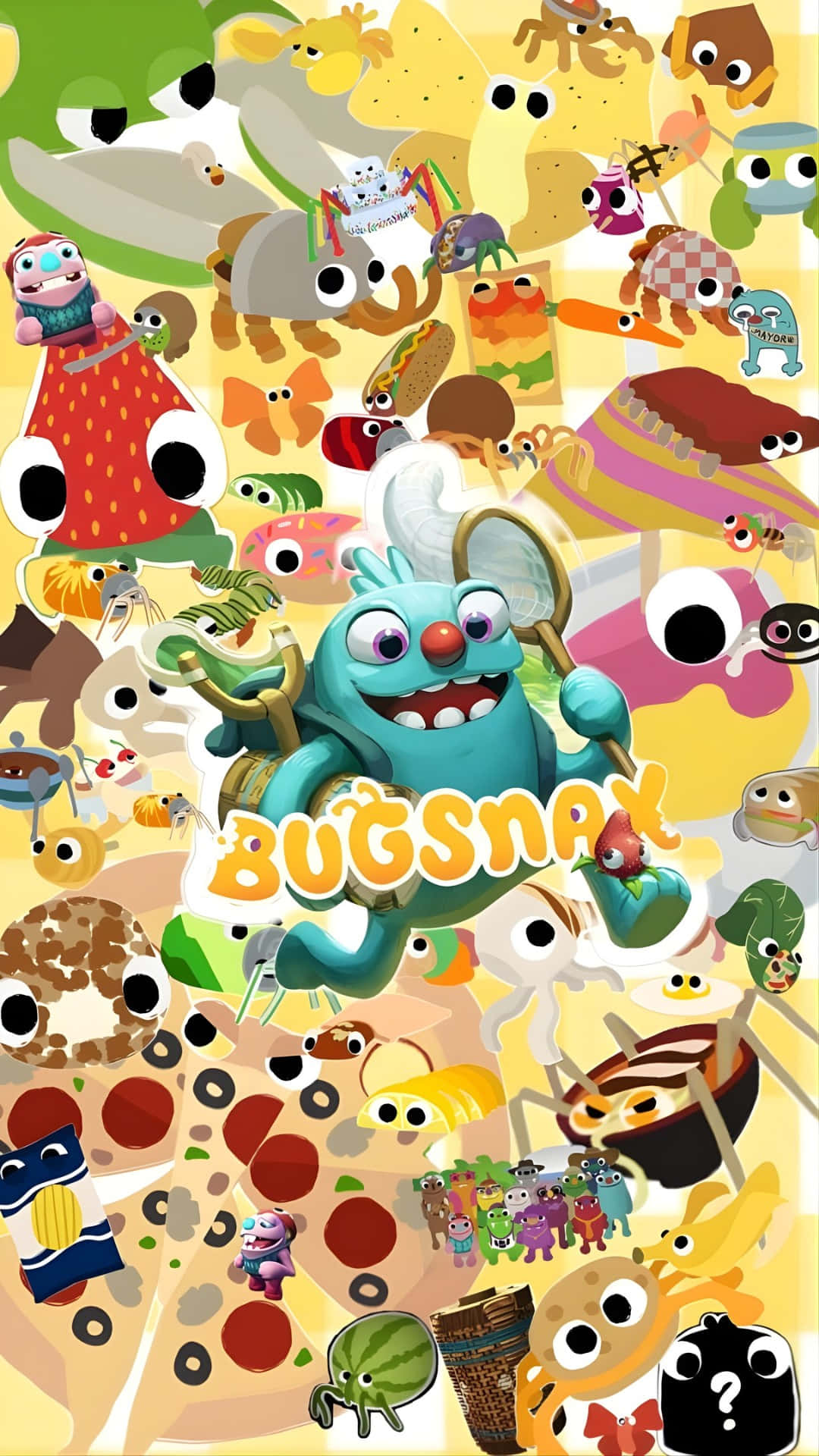 Bugsnax, blue monster, net, Full HD Phone Wallpaper