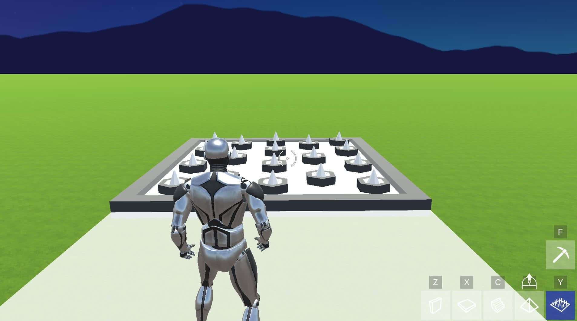 Building Game, silver robot, chessboard, HD Desktop Wallpaper