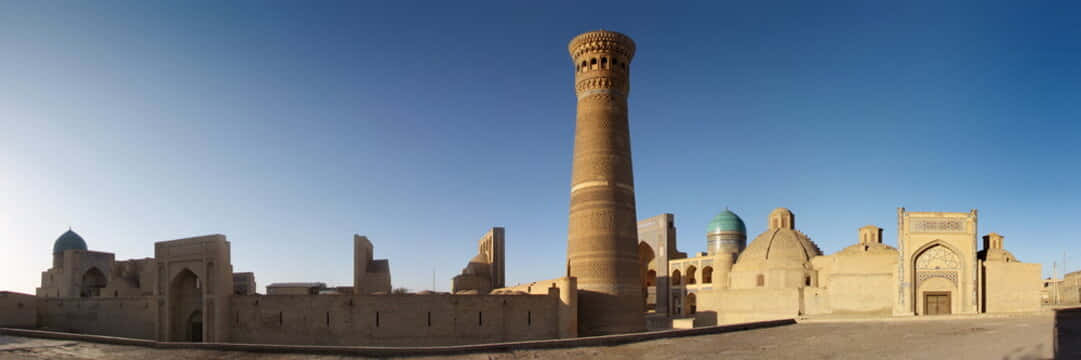 Bukhara, mosque complex, minaret, SD Desktop Wallpaper
