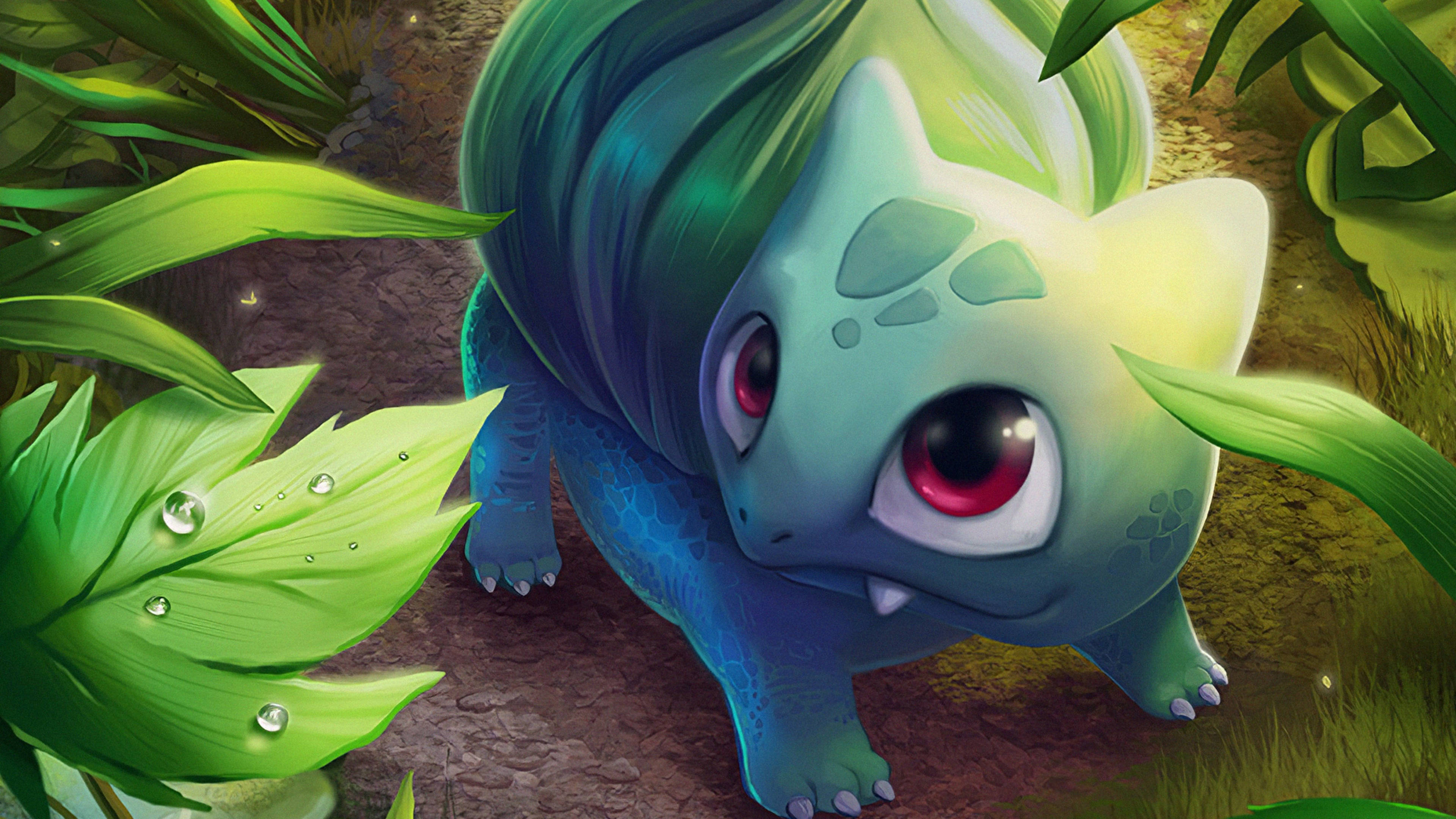 Bulbasaur, blue, green, 4K Desktop Wallpaper