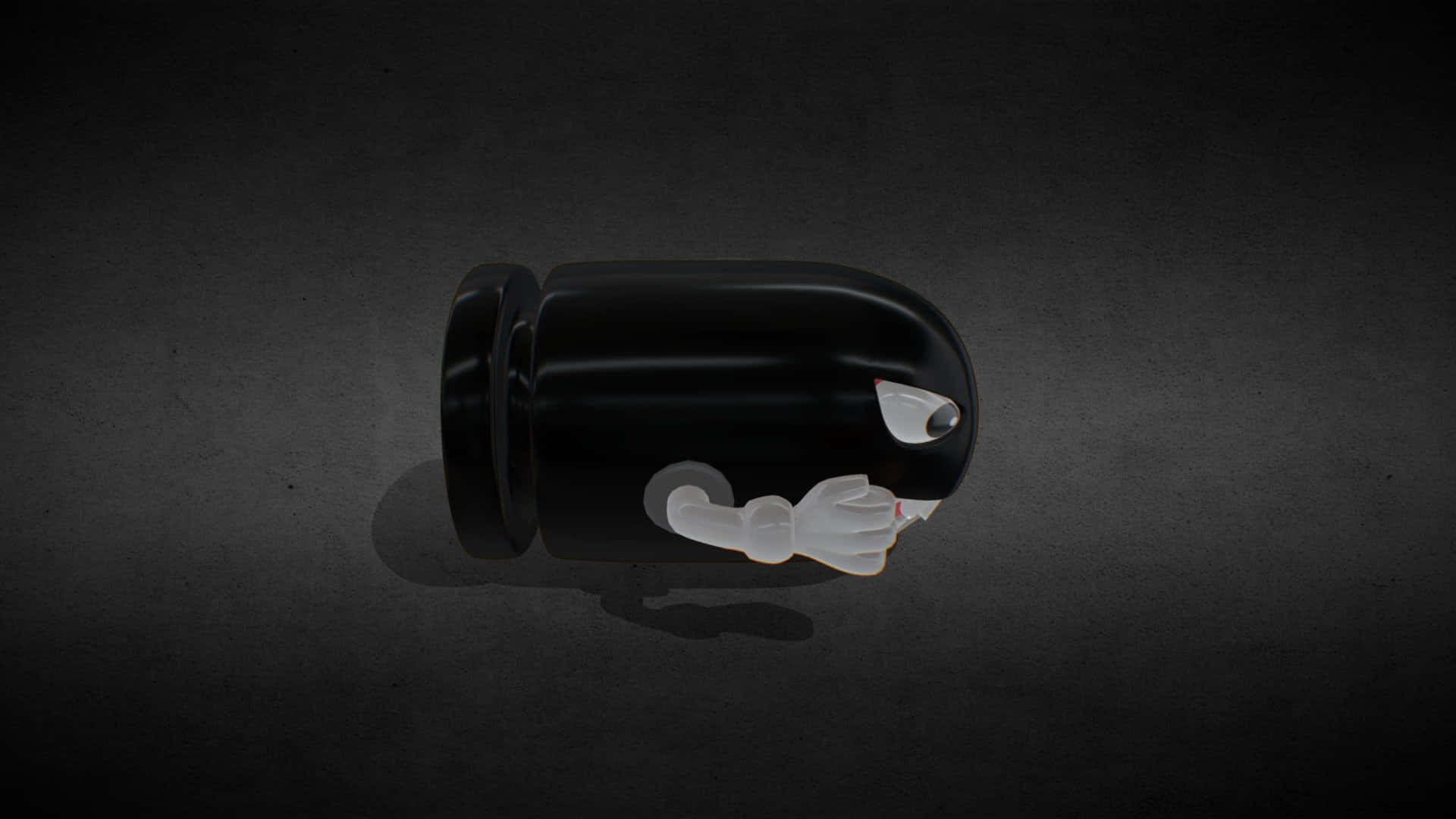 Bullet Bill, glossy black, white hands, Full HD Desktop Wallpaper