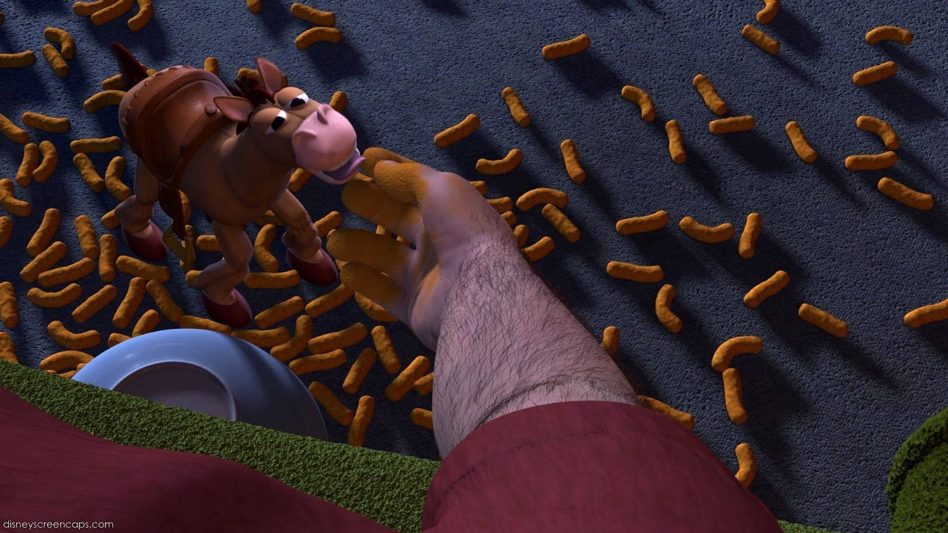 Bullseye, Toy Story, giant hand, Full HD Desktop Wallpaper