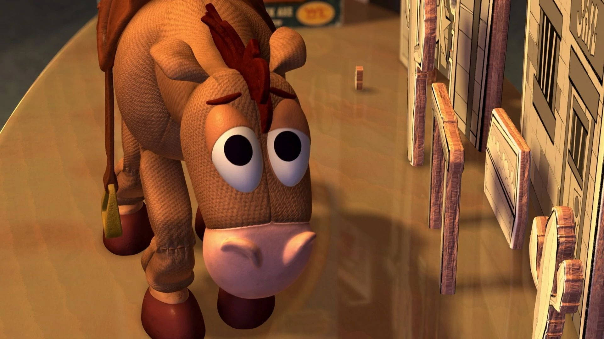 Bullseye, Toy Story, plush toy horse, Full HD Desktop Wallpaper