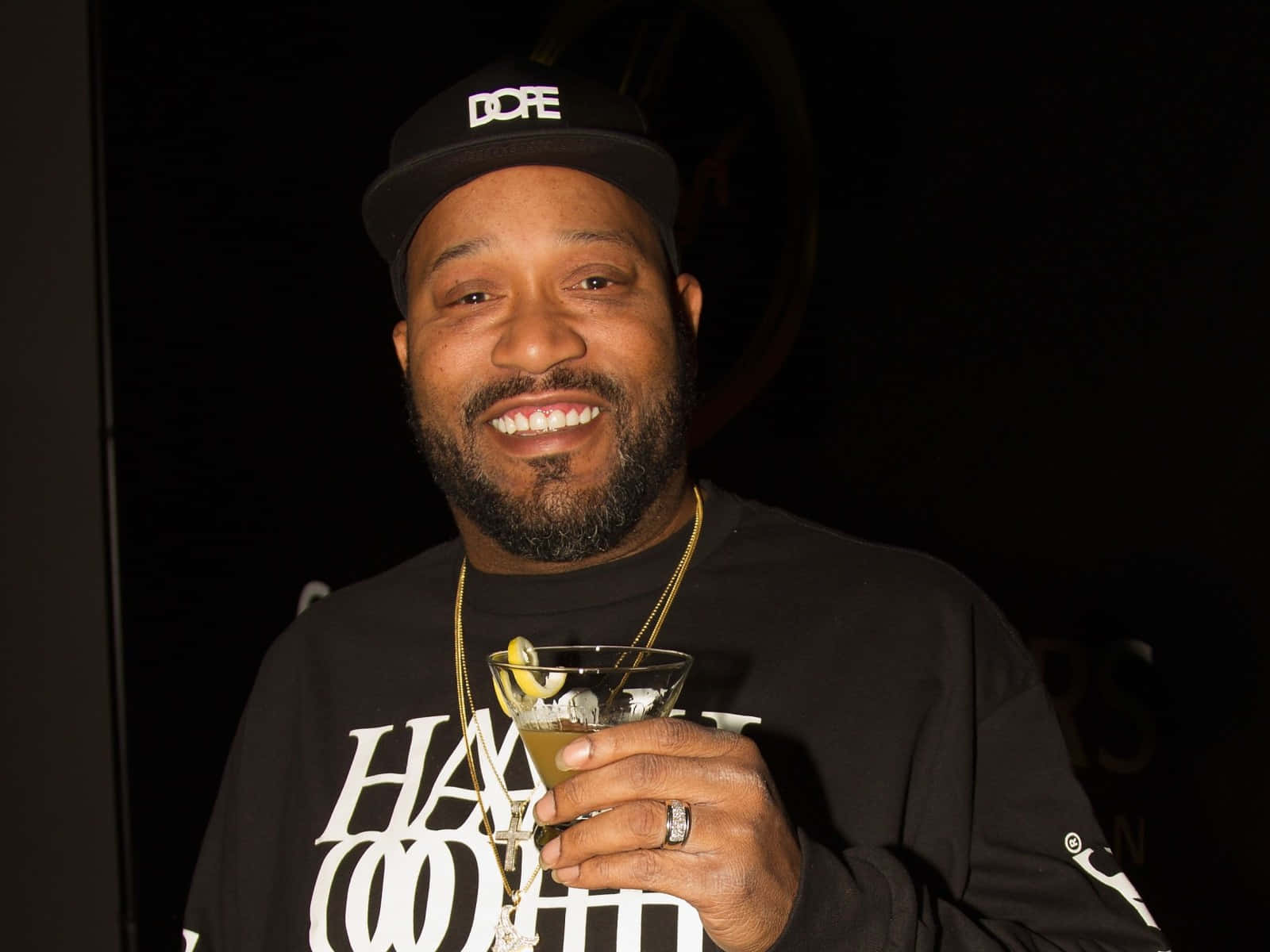 Bun B, black cap, black shirt, HD Desktop Wallpaper