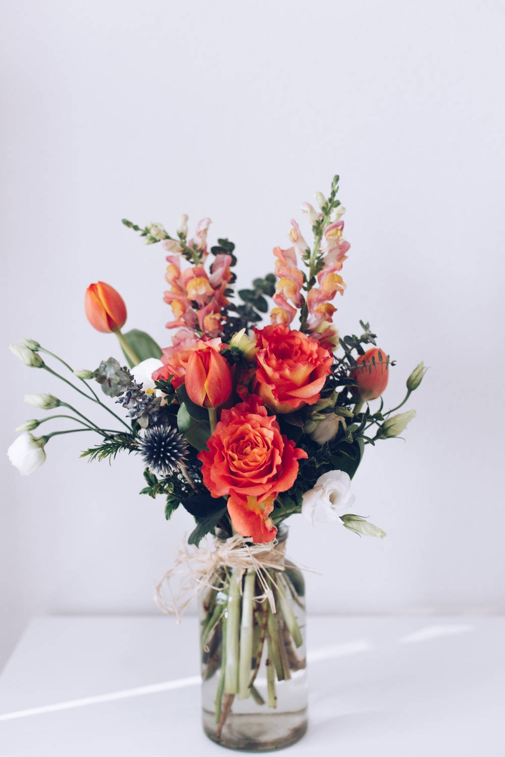 Bunga, orange roses, tulips, HD Phone Wallpaper