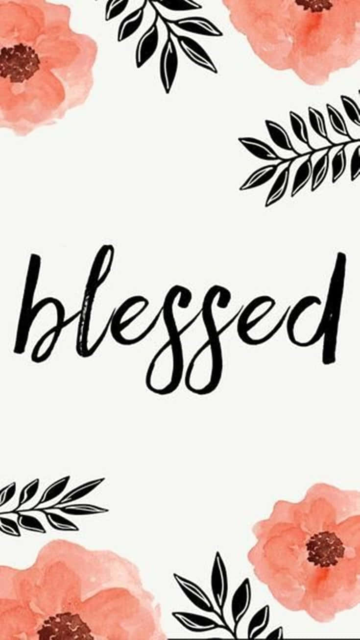 peach blossoms, black leaves, elegant script, HD Phone Wallpaper