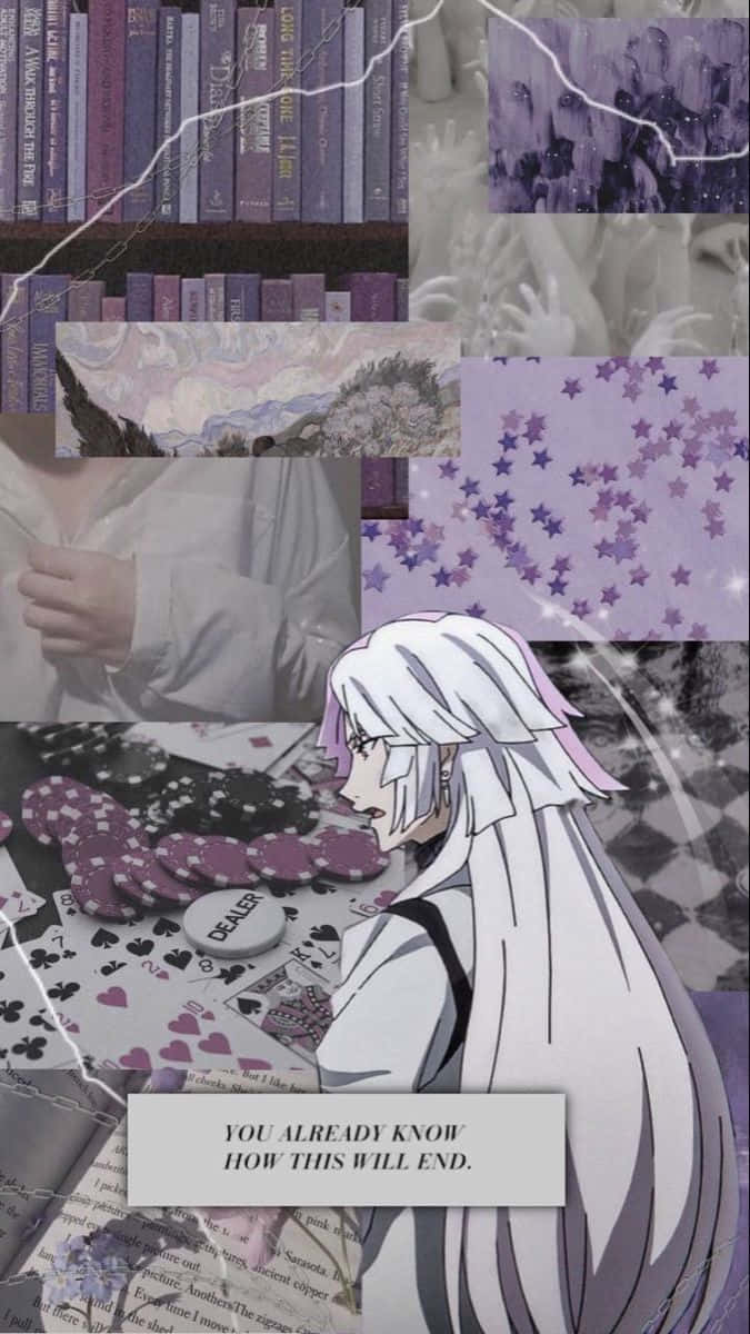 Bungo Stray Dogs Sigma, purple, white hair, SD Phone Wallpaper