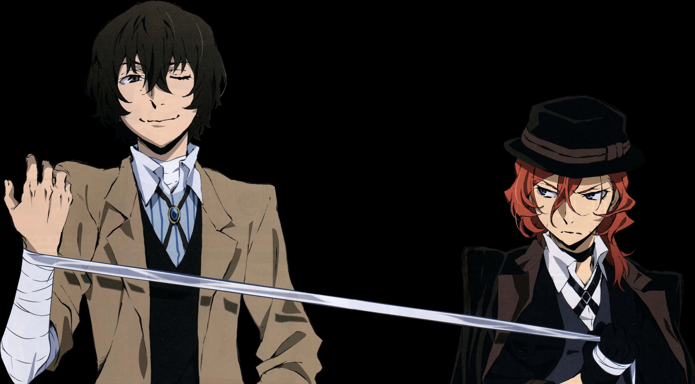 Bungou Stray Dogs, anime characters, formal attire, Full HD Desktop Wallpaper