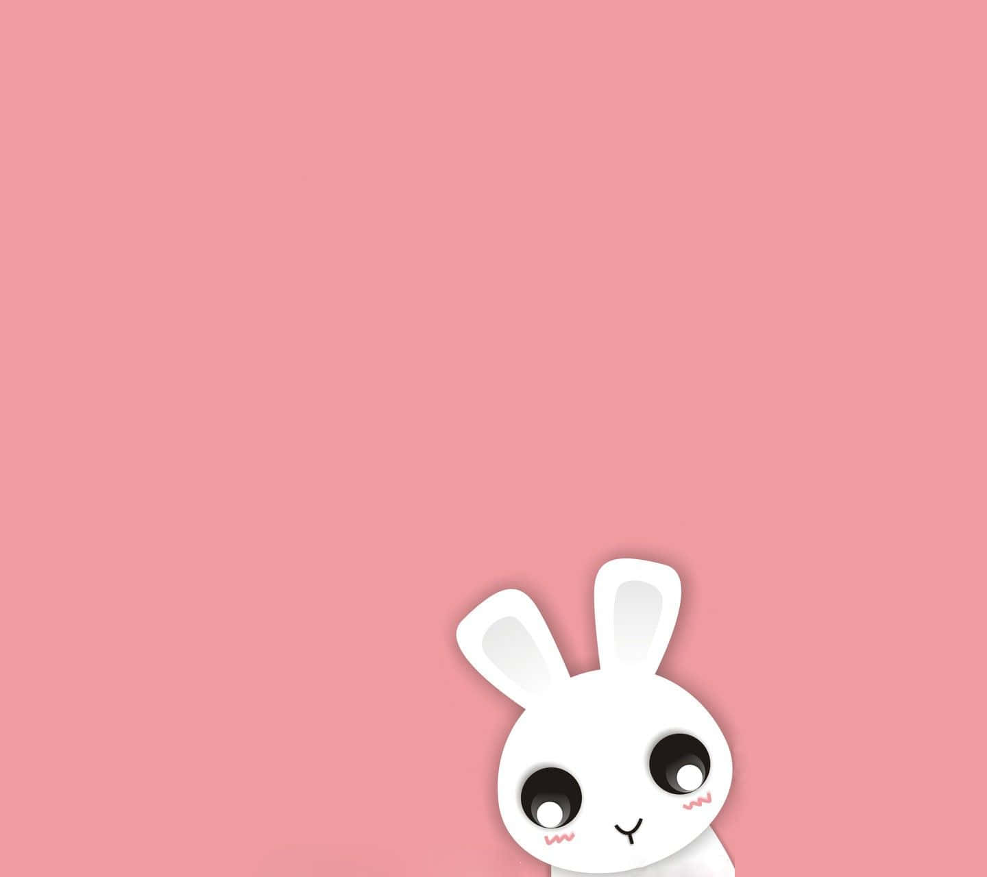 kawaii bunny, white cartoon rabbit, big eyes, HD Desktop Wallpaper