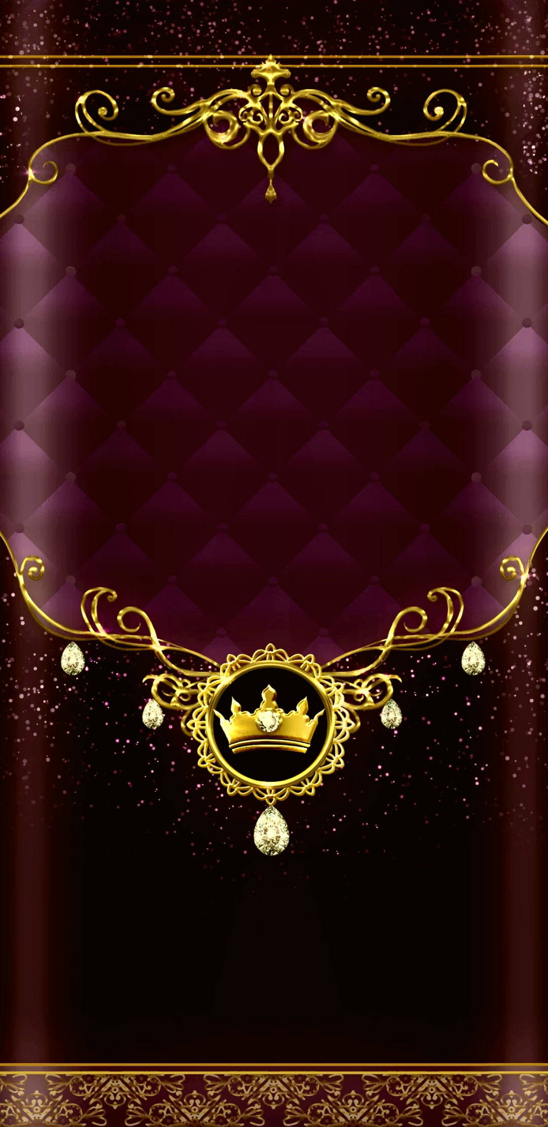 Maroon Queen Girly, deep purple, quilted background, Full HD Phone Wallpaper