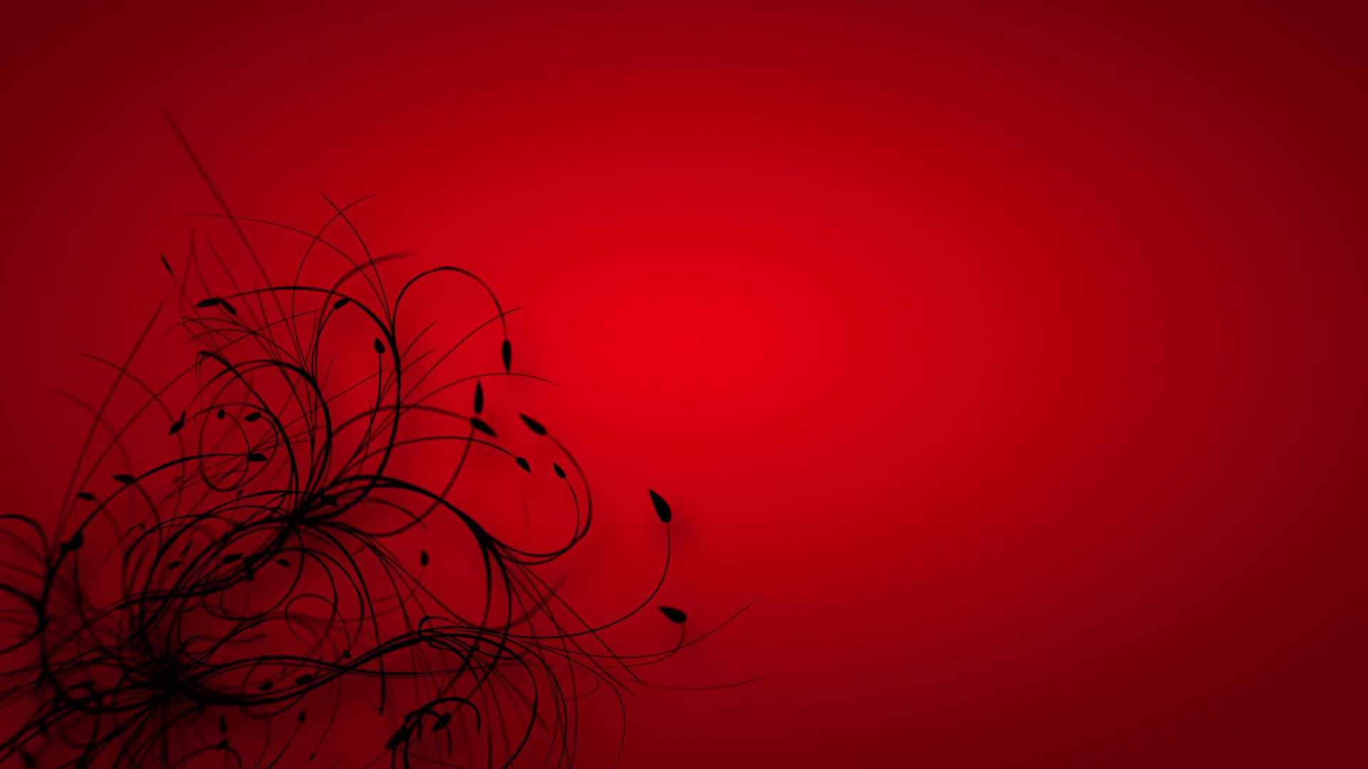 Burgundy Floral Abstract Background, black abstract vines, scattered leaves, Full HD Desktop Wallpaper