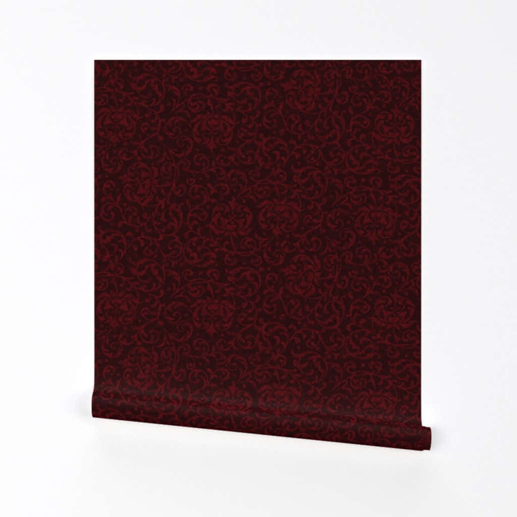 burgundy floral fabric roll, deep burgundy, intricate swirling damask pattern, SD Desktop Wallpaper