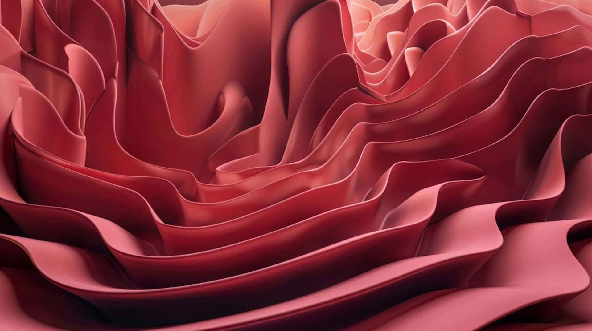 abstract burgundy waves, crimson fabric, soft highlights, Full HD Desktop Wallpaper
