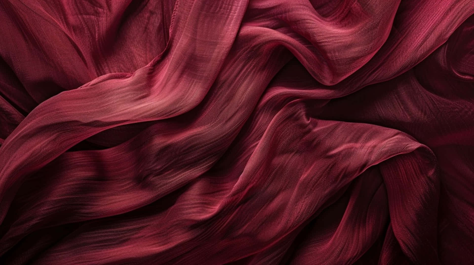 burgundy, silk fabric, undulating waves, Full HD Desktop Wallpaper