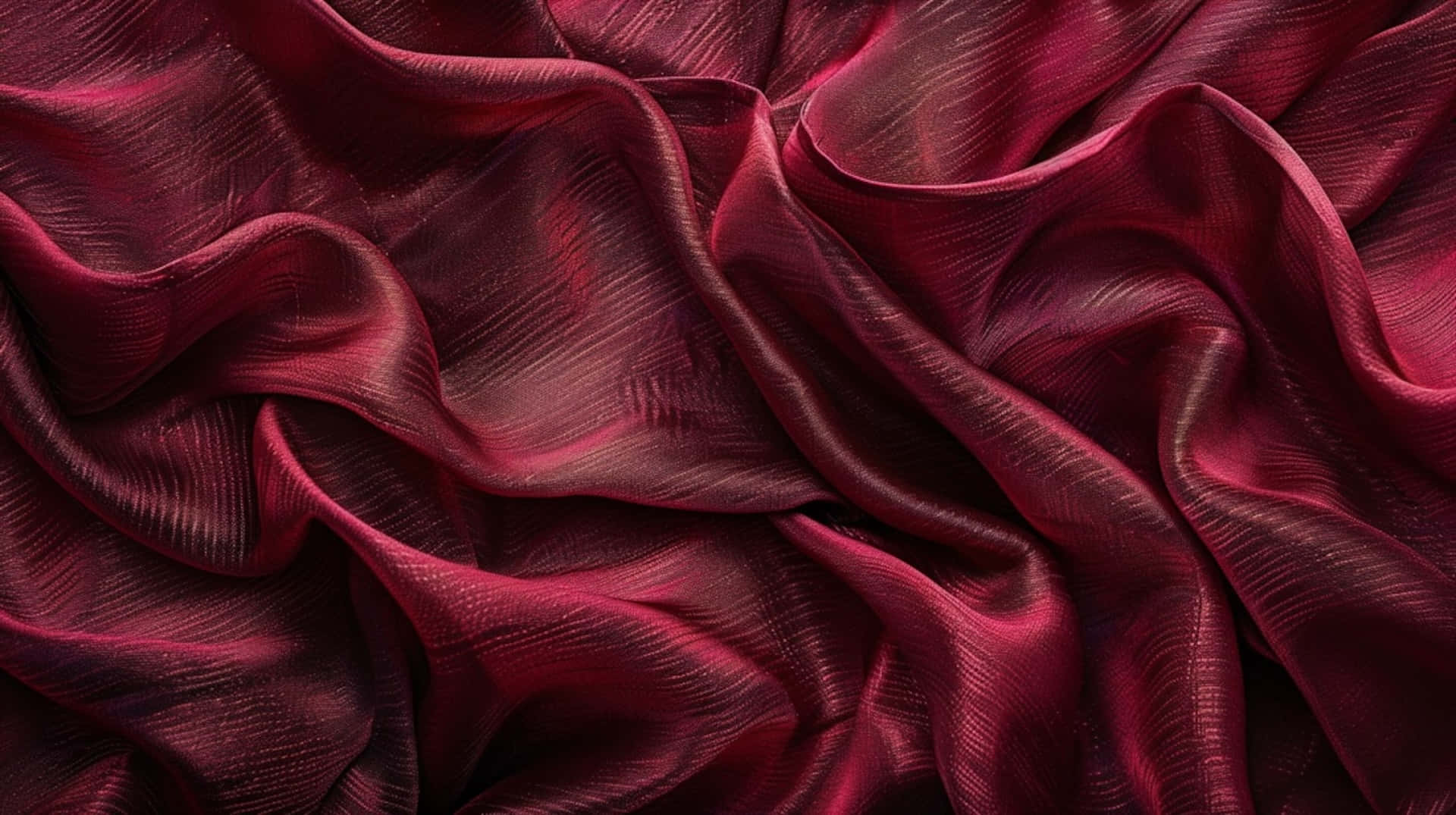 burgundy silk fabric, deep folds, subtle sheen, Full HD Desktop Wallpaper