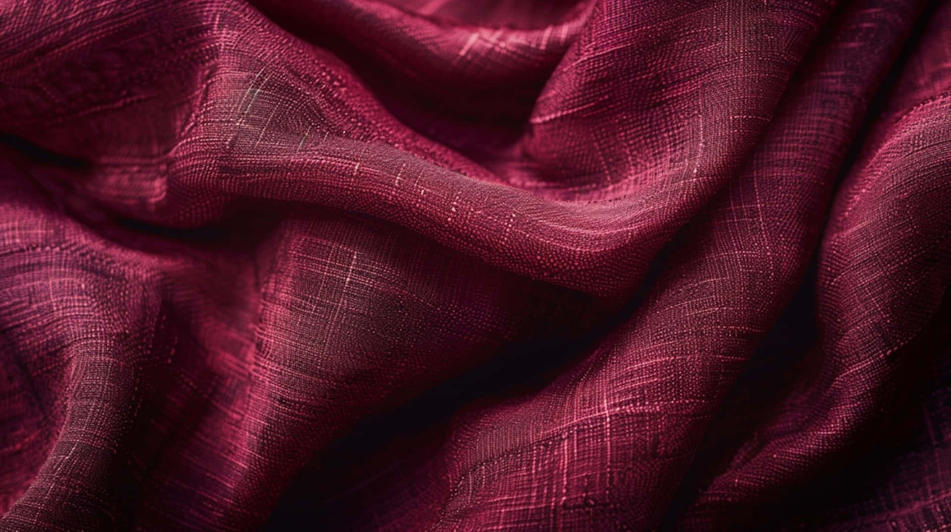 burgundy fabric, intricate woven texture, soft folds, Full HD Desktop Wallpaper