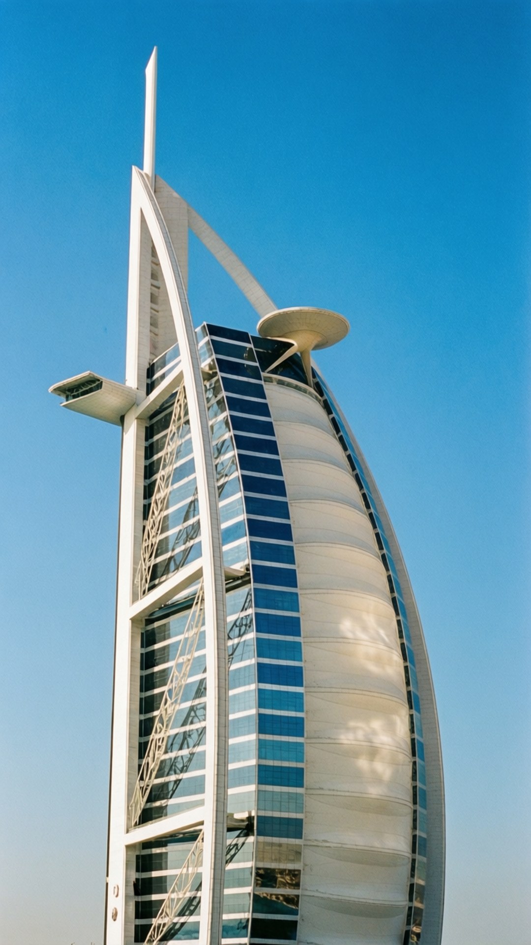 Burj Al Arab, sail shape, blue sky, Full HD Phone Wallpaper