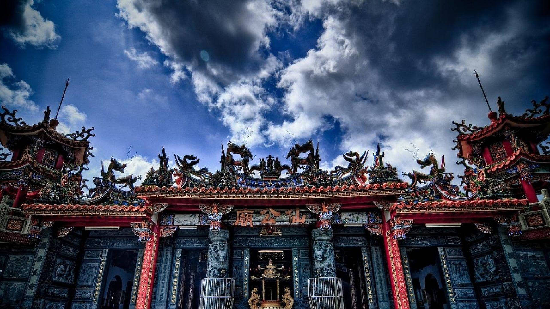 Burma, shrine entrance, traditional temple, Full HD Desktop Wallpaper