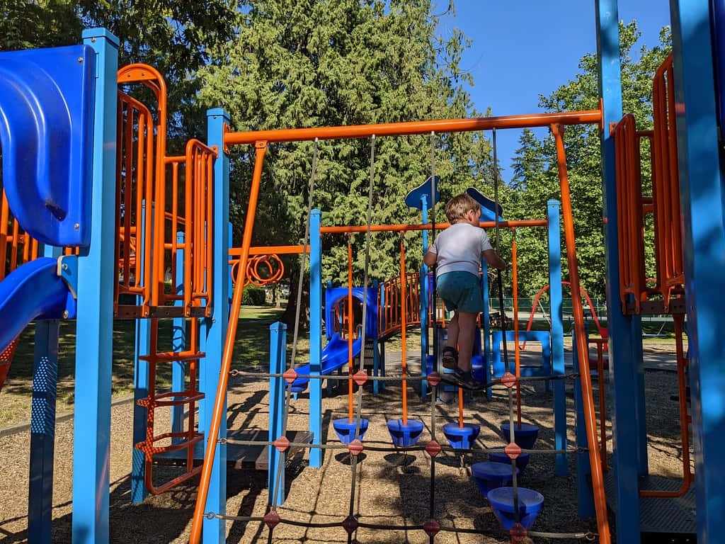 Burnaby, playground, bright orange, SD Desktop Wallpaper