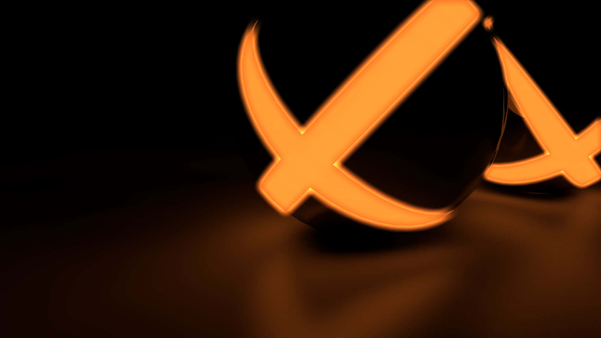 burnt orange, glowing, 3d-rendered sword icon, Full HD Desktop Wallpaper