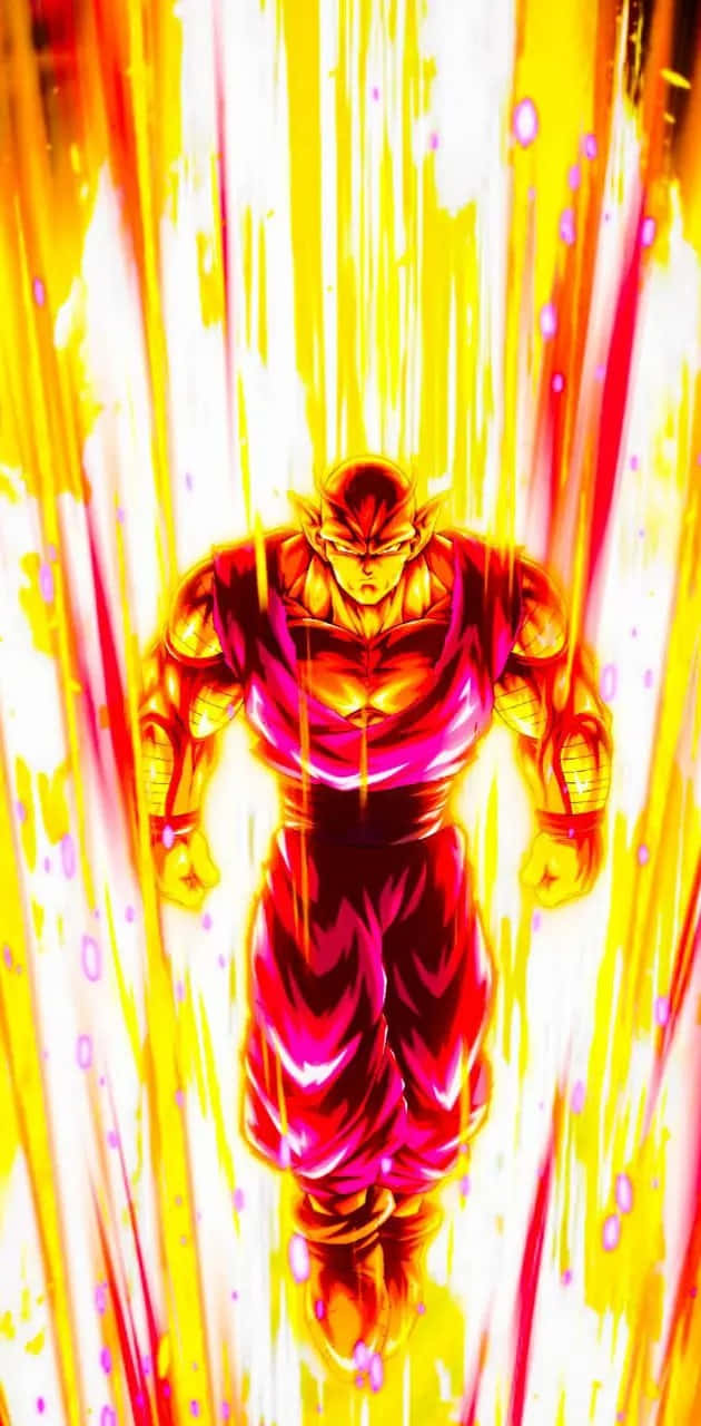 Fiery Orange Anime Character, golden and red energy, dynamic burst of light, HD Phone Wallpaper