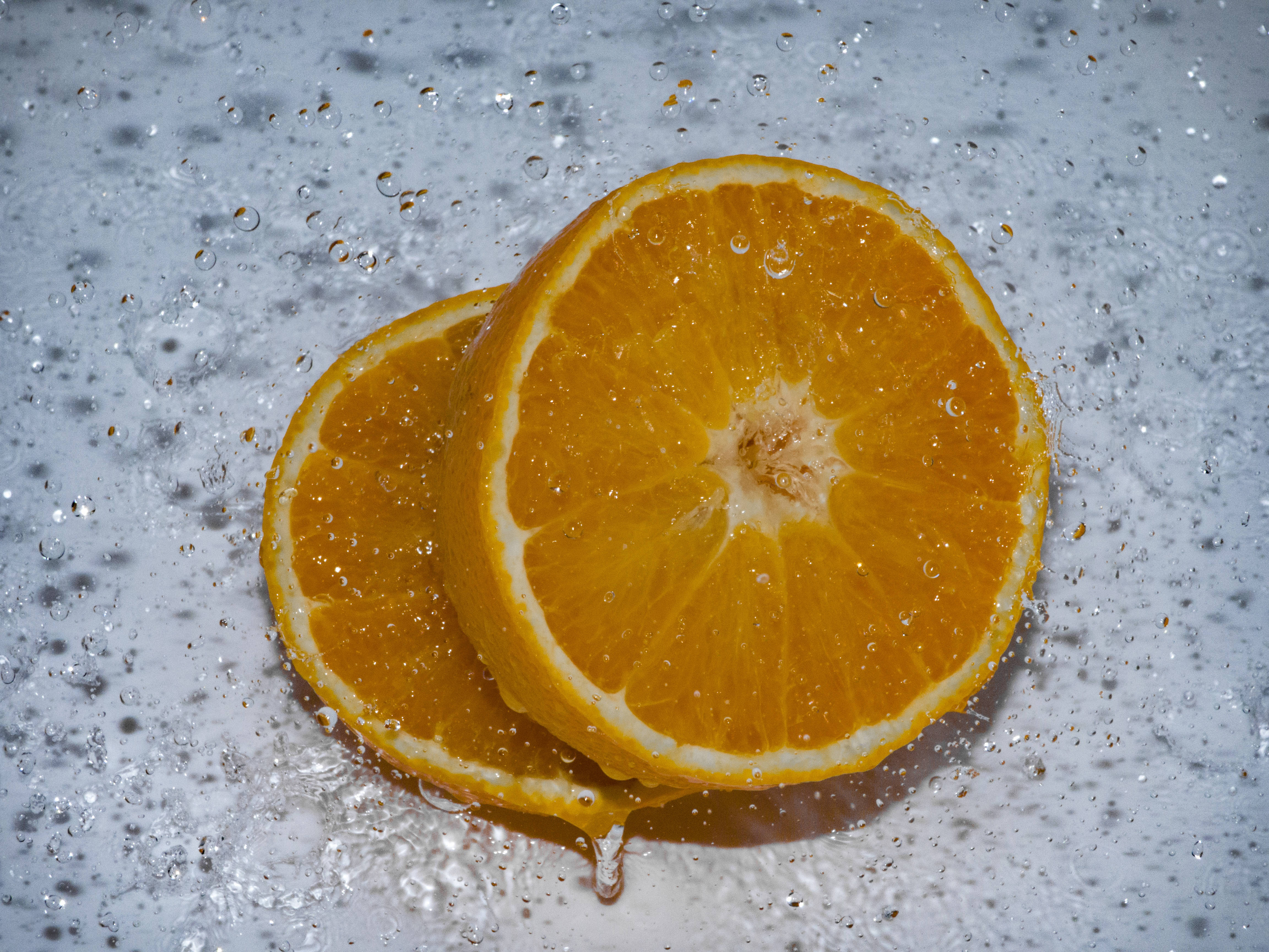 misty orange slices, orange slices, sea of mist, 4K Desktop Wallpaper