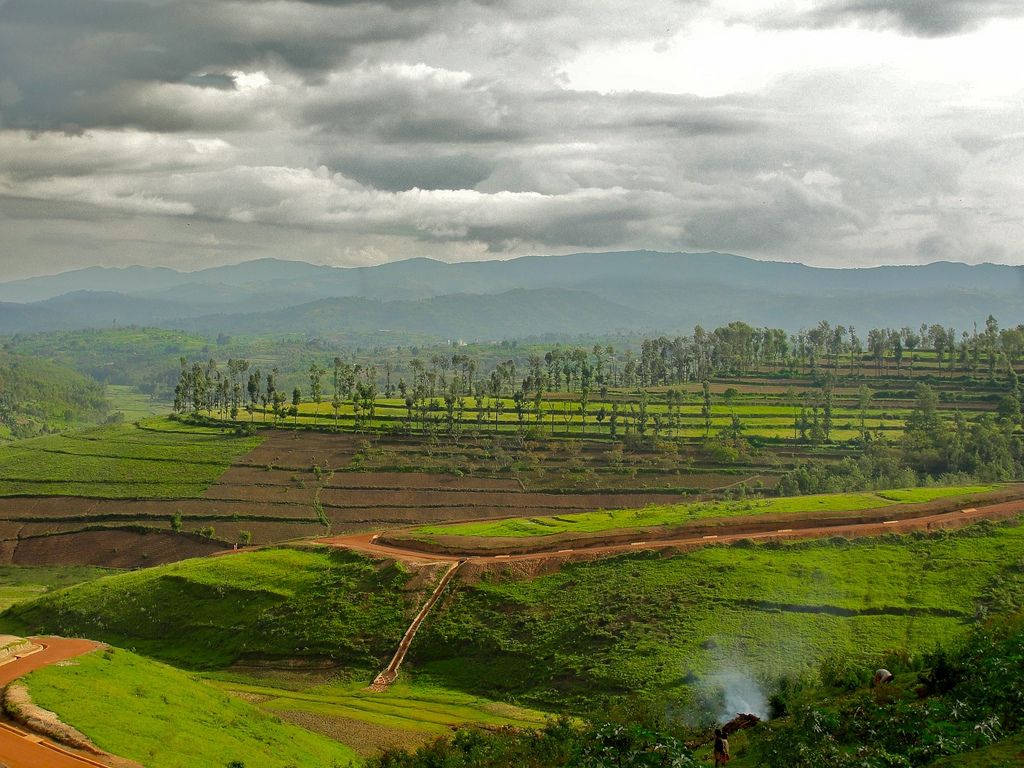 Burundi, hills, lush terrain, SD Desktop Wallpaper