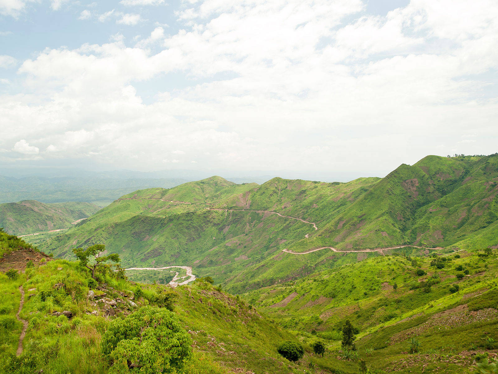 Burundi, mountain, winding road, HD Desktop Wallpaper