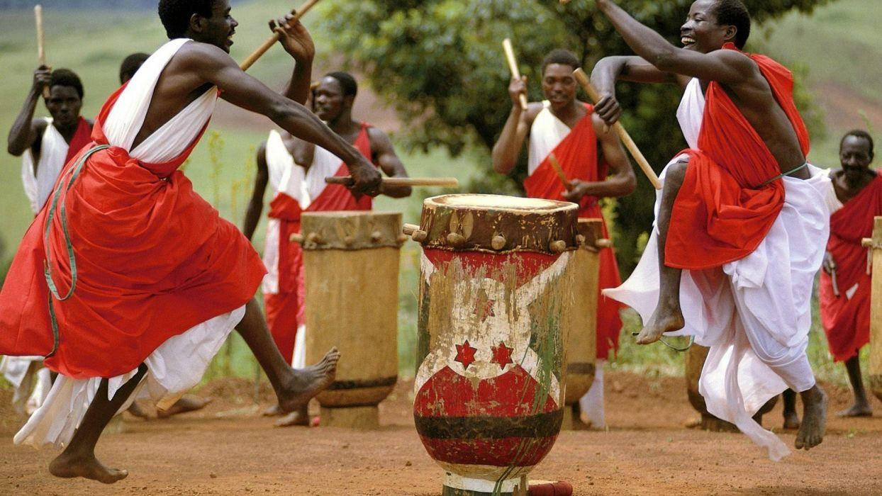 Burundian, drums, ritual, SD Desktop Wallpaper