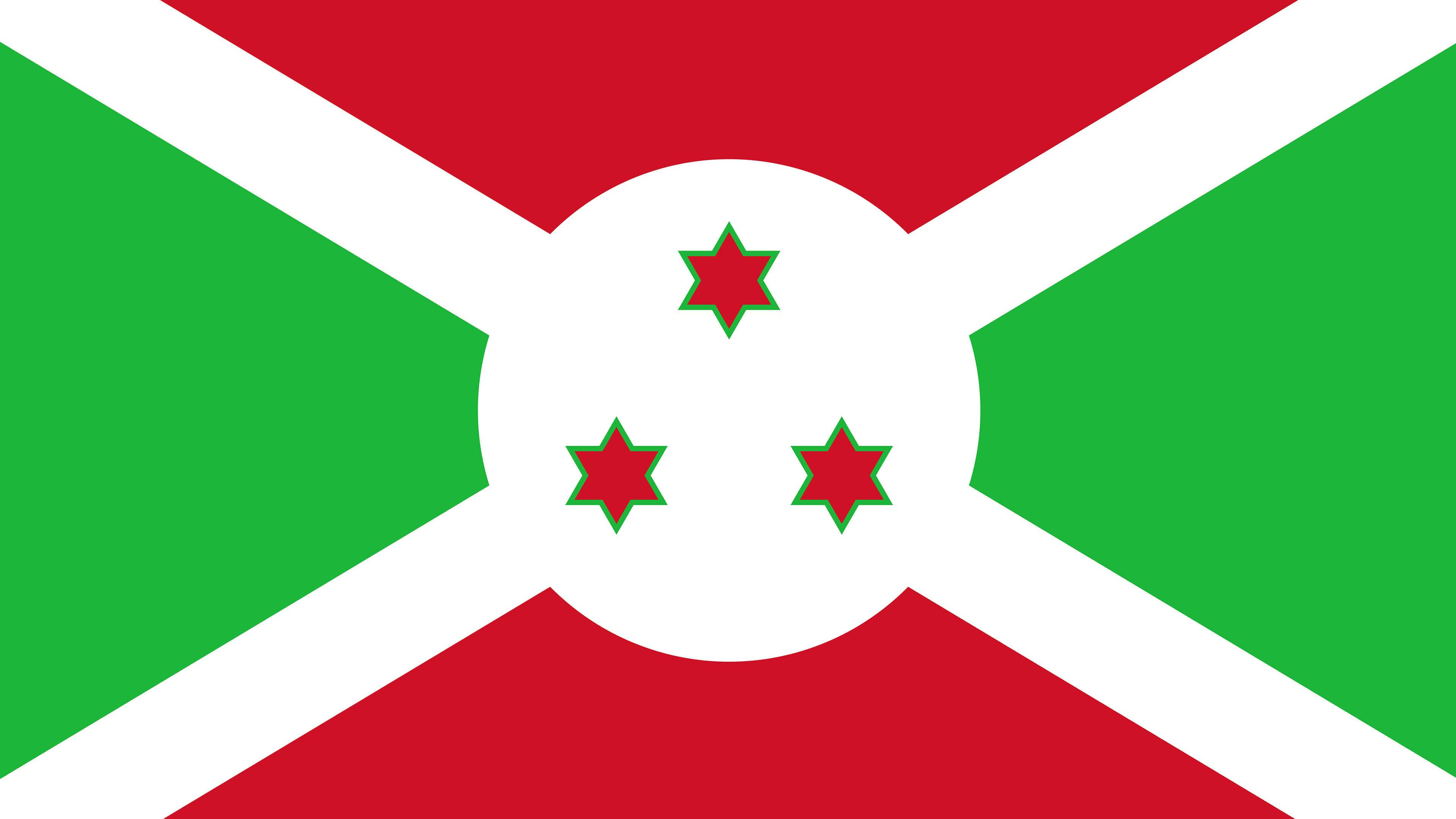 Burundi flag, red, green, 4K Desktop Wallpaper