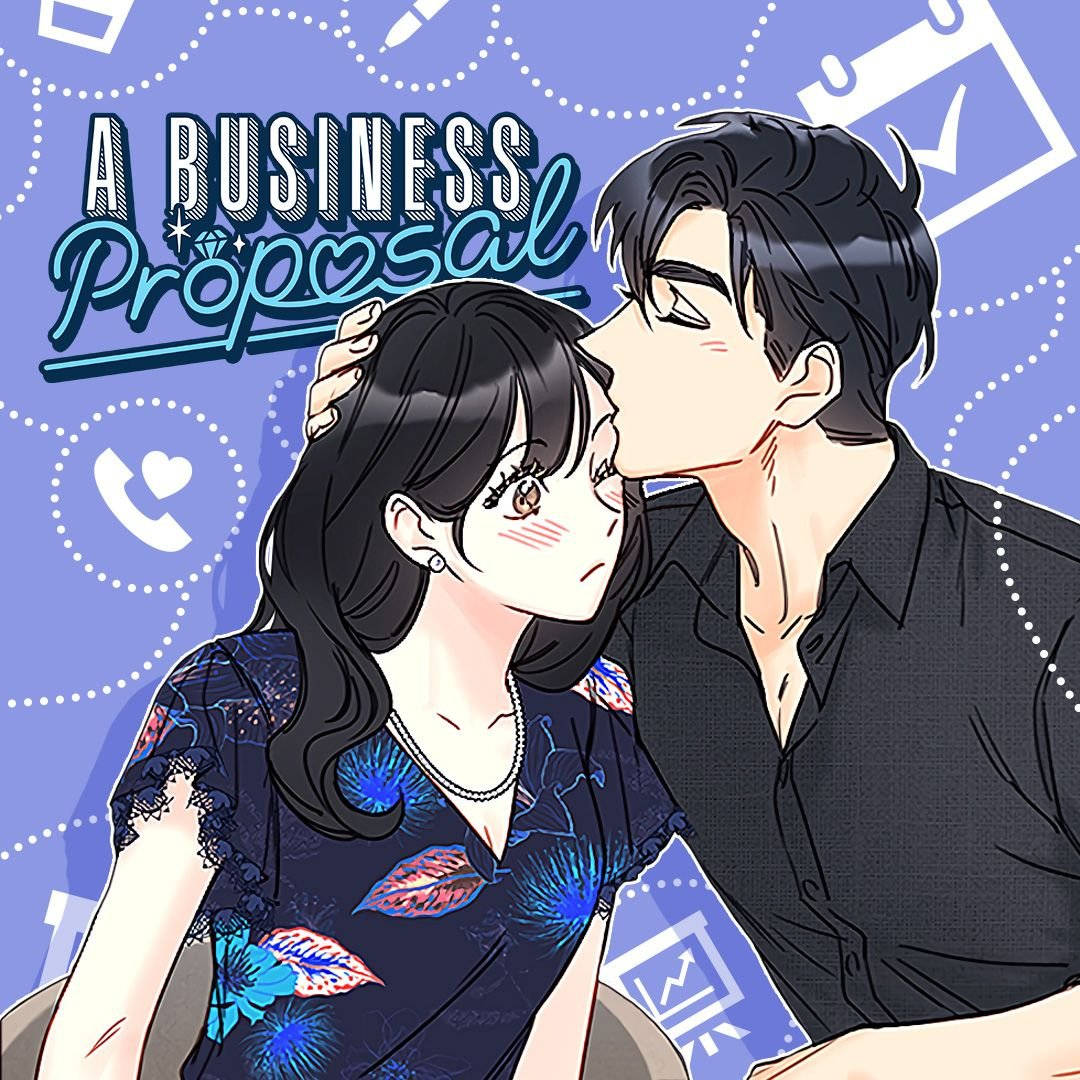 Business Proposal, webtoon poster, blue background, SD Desktop Wallpaper
