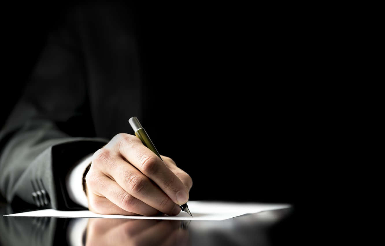 man in suit, signing a contract, hand in a suit, HD Desktop Wallpaper