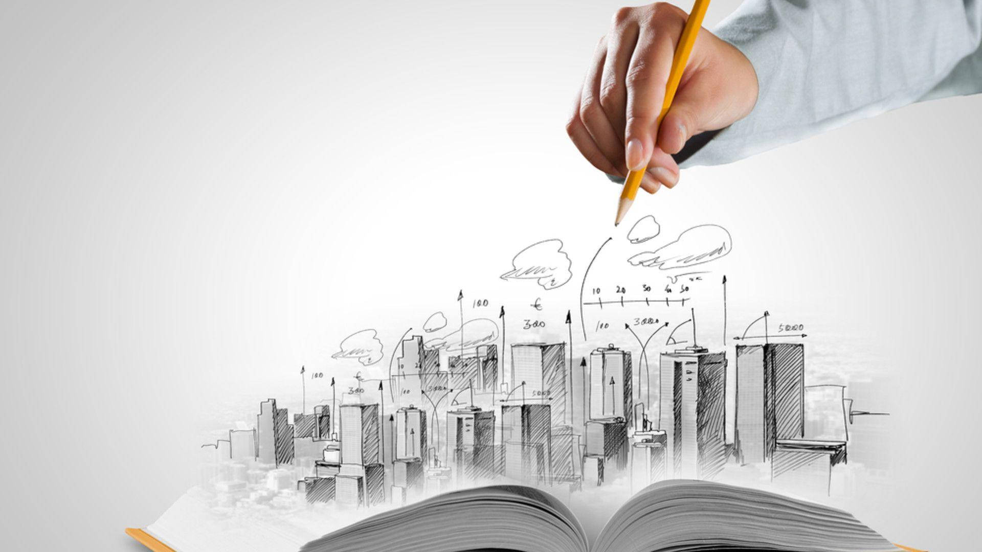 business plan art drawing, detailed business plan concept art, yellow pencil, Full HD Desktop Wallpaper