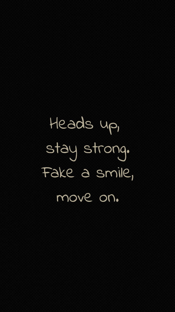 light beige cursive font, textured black background, Stay Strong Life Quotes, HD Phone Wallpaper
