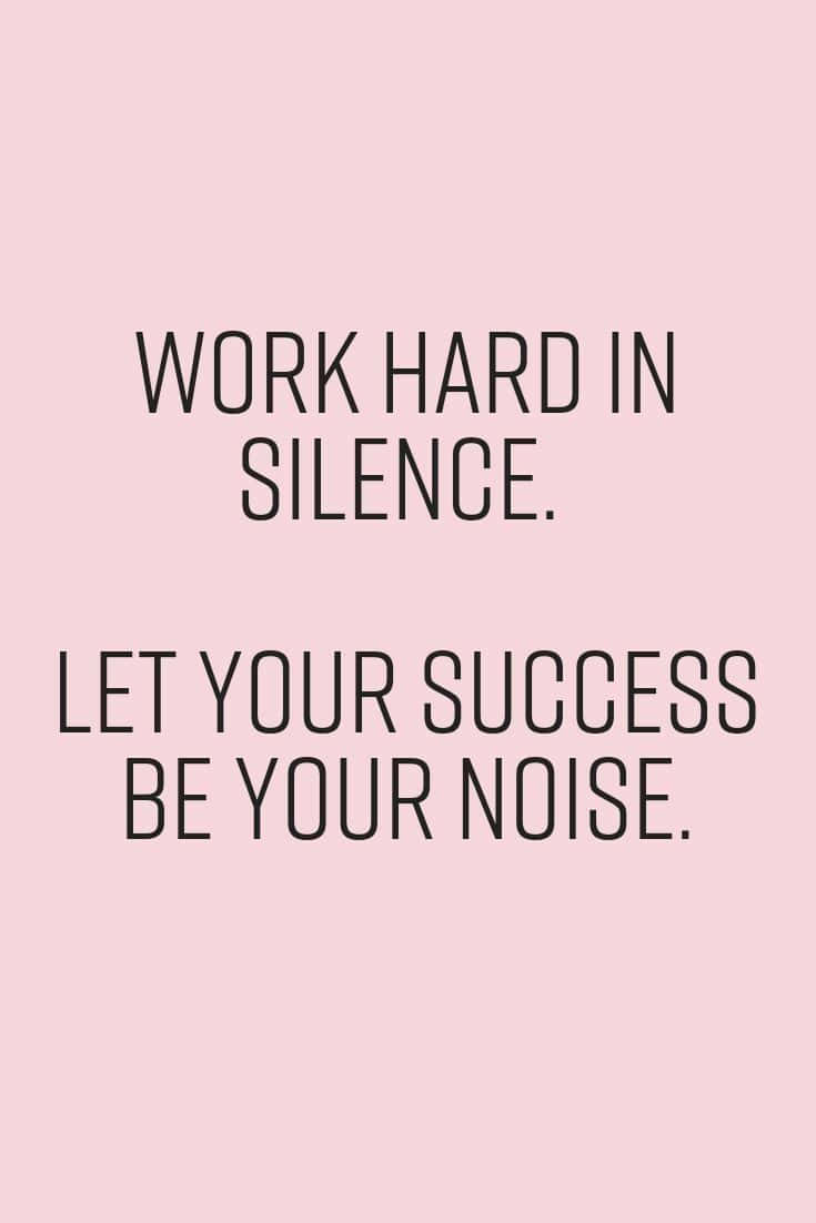 successful quote phone, bold black text, soft pink background, SD Phone Wallpaper
