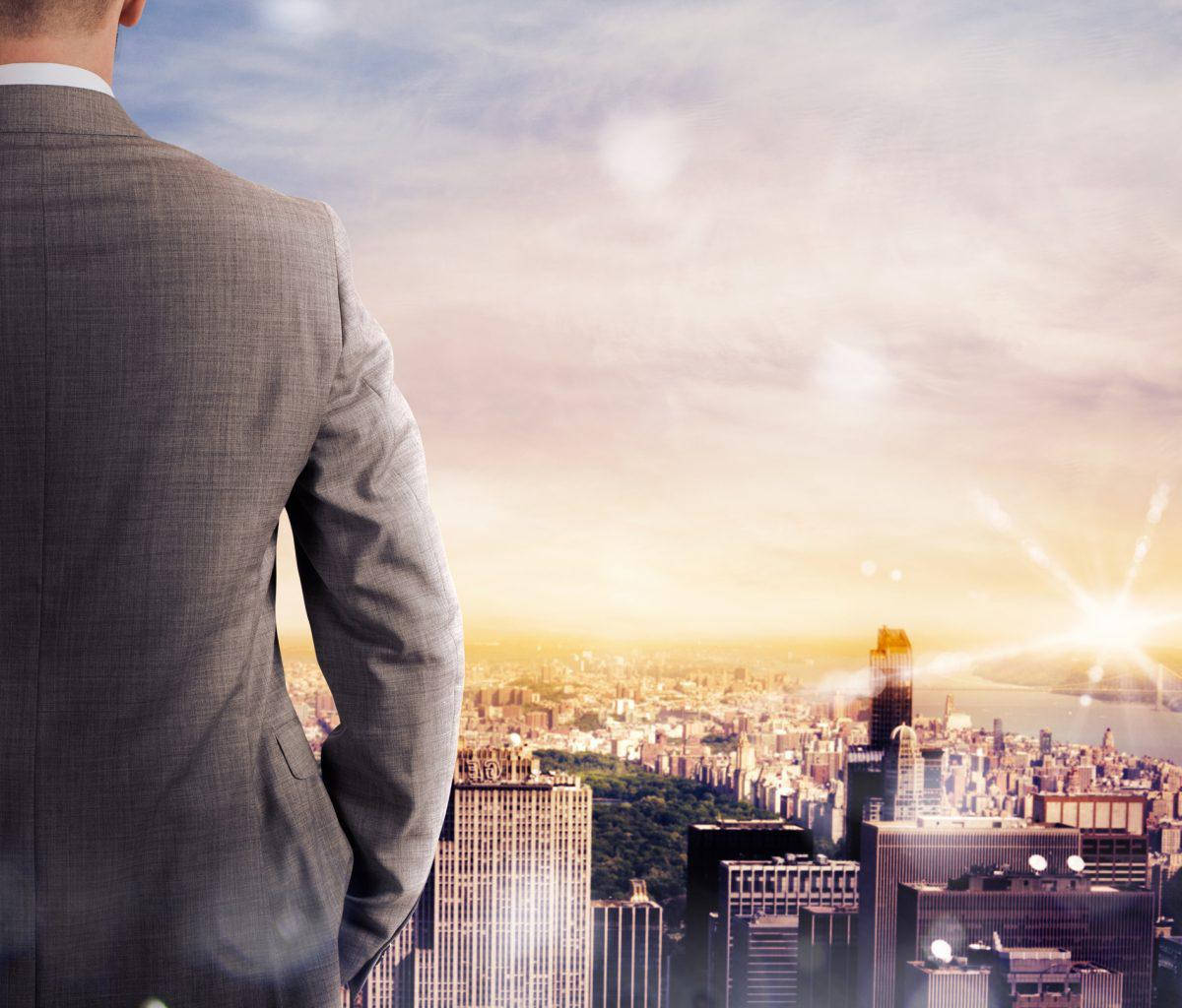 entrepreneur vision, grey suit, golden sunset, SD Desktop Wallpaper