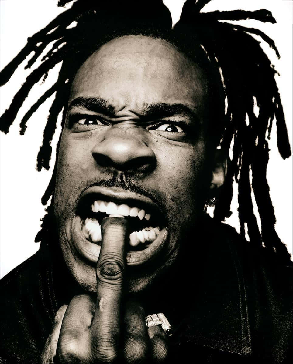 Busta Rhymes, dreadlocks, screaming, SD Phone Wallpaper