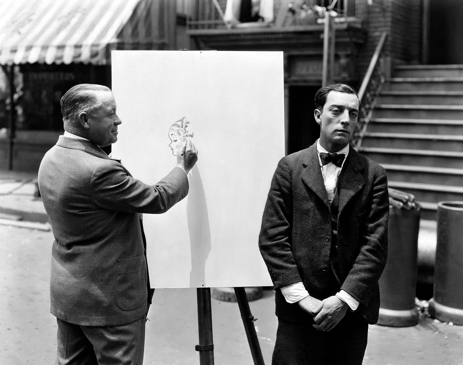 Buster Keaton, suit, mask, HD Desktop Wallpaper