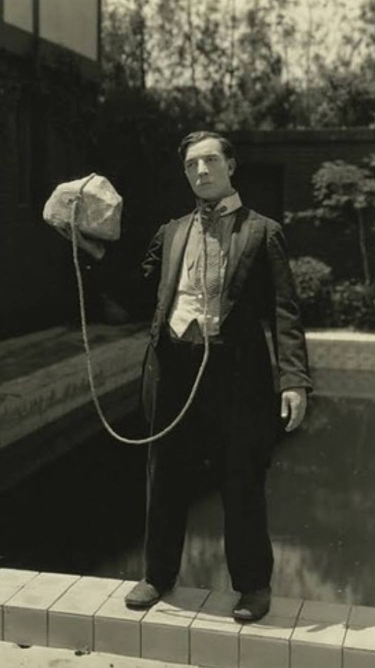 Buster Keaton, vintage movie photo, formal wear, HD Phone Wallpaper