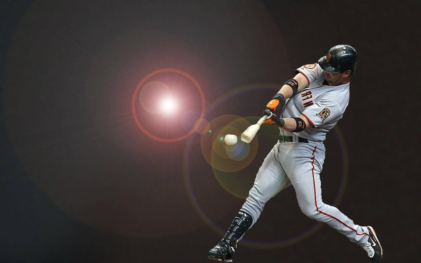 Buster Posey, glowing ball, lens flare, HD Desktop Wallpaper