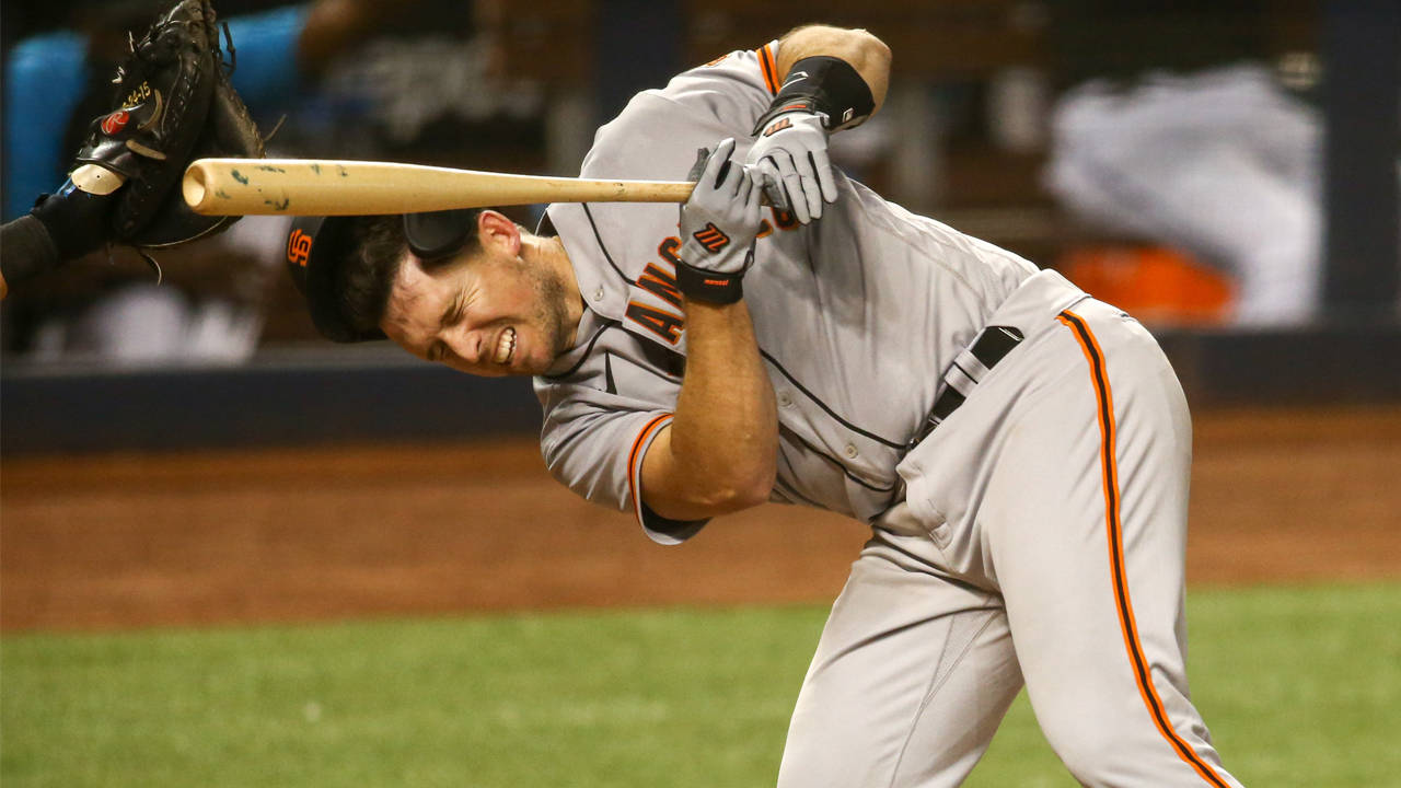 Buster Posey, gray uniform, night game, HD Desktop Wallpaper
